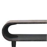 Curved Edge Media with Brass Accents - Artisan Furniture - Flyclothing LLC