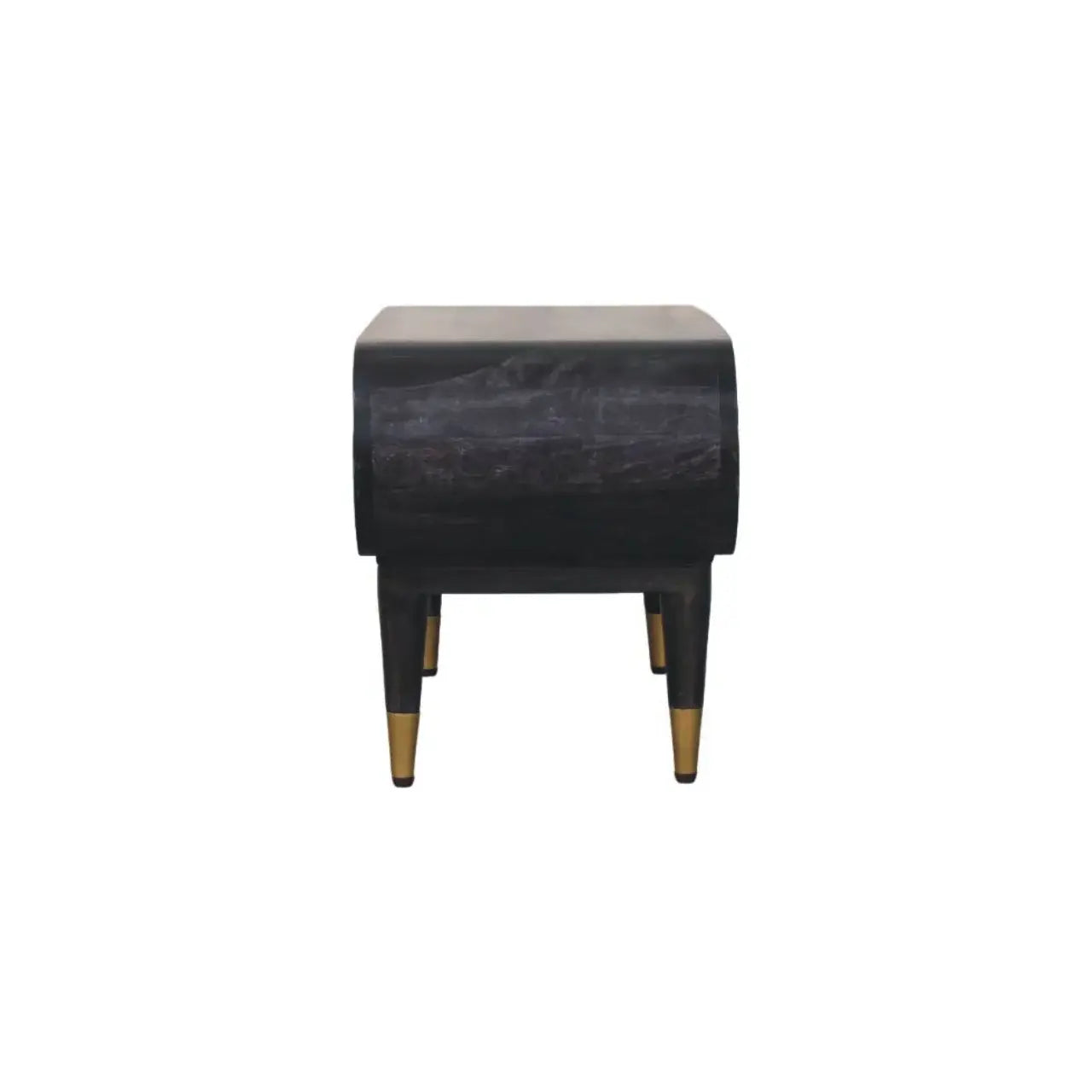 Curved Edge Media with Brass Accents - Artisan Furniture - Flyclothing LLC