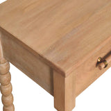 Savoy Bobbin Console with Jute Shelves