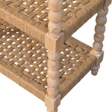 Savoy Bobbin Console with Jute Shelves - Artisan Furniture - Flyclothing LLC