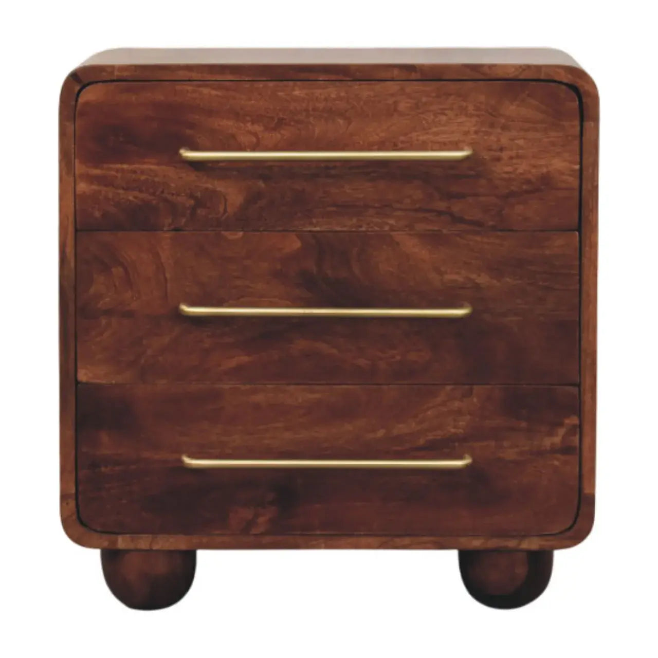 3-Drawer Rounded Chest - Artisan Furniture - Flyclothing LLC