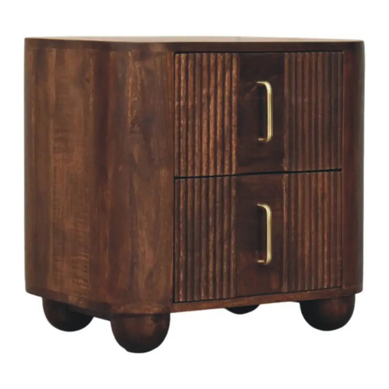 Marlowe Fluted Nightstand - Artisan Furniture - Flyclothing LLC