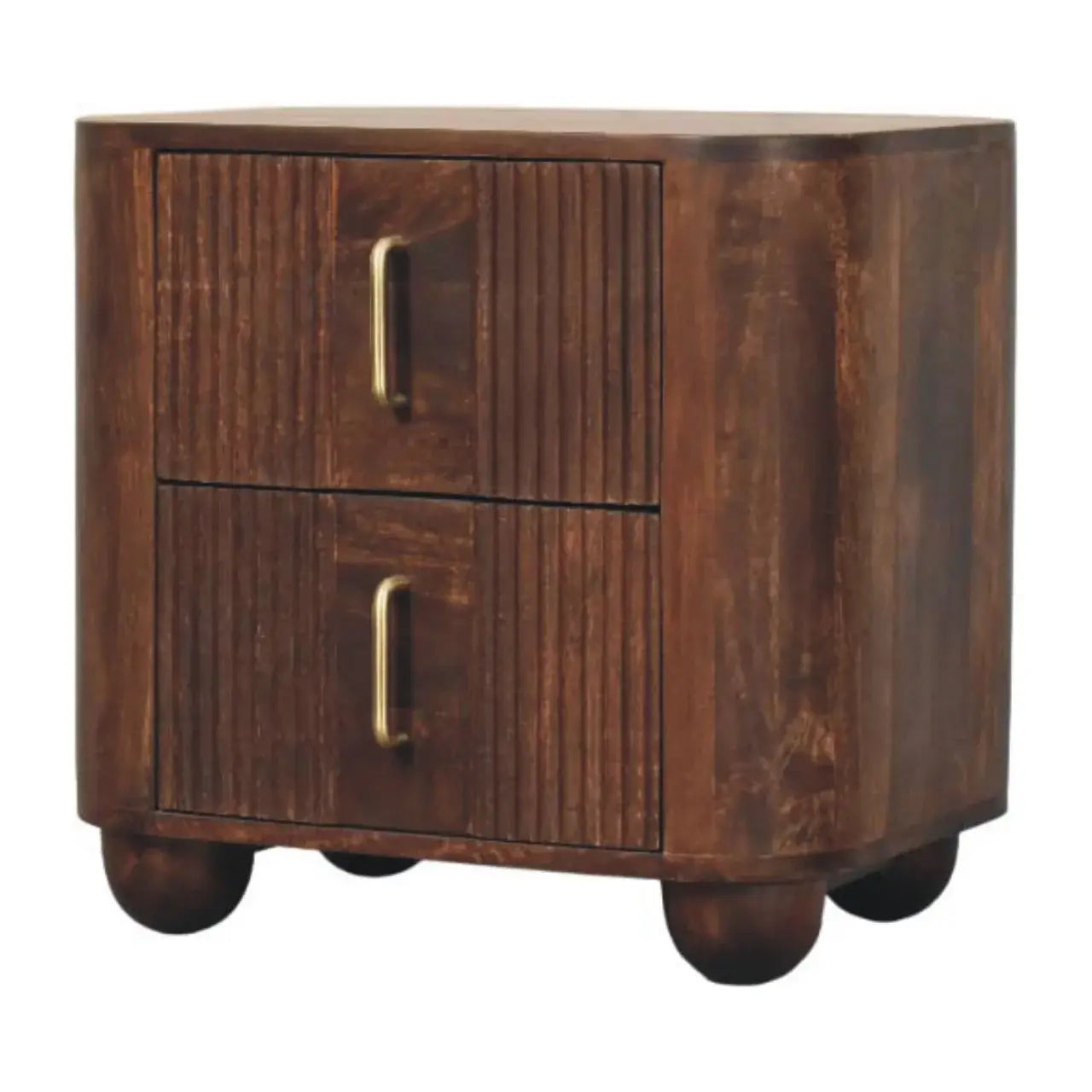 Marlowe Fluted Nightstand - Artisan Furniture - Flyclothing LLC