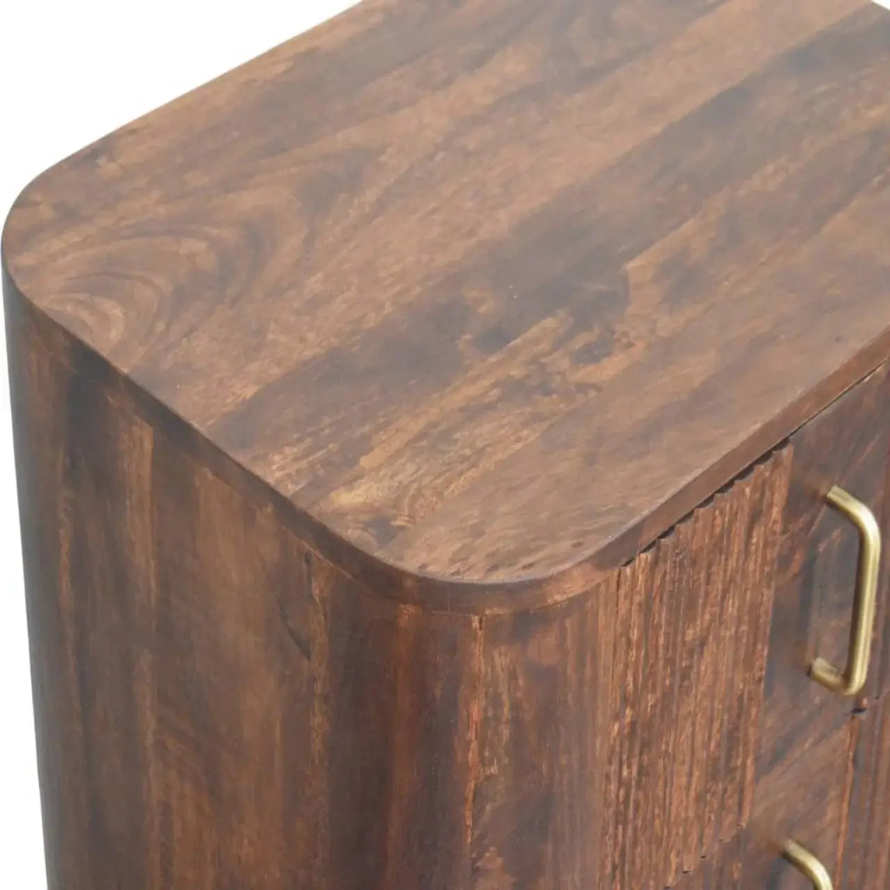 Marlowe Fluted Nightstand - Artisan Furniture - Flyclothing LLC