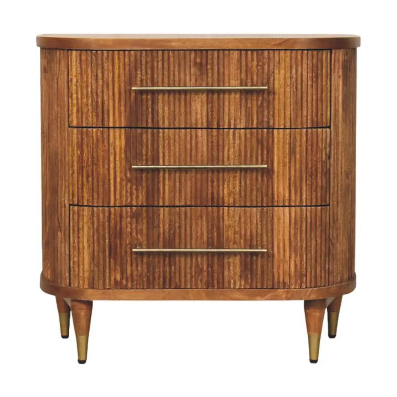 Emerson Ribbed 3-Drawer Chest - Artisan Furniture - Flyclothing LLC
