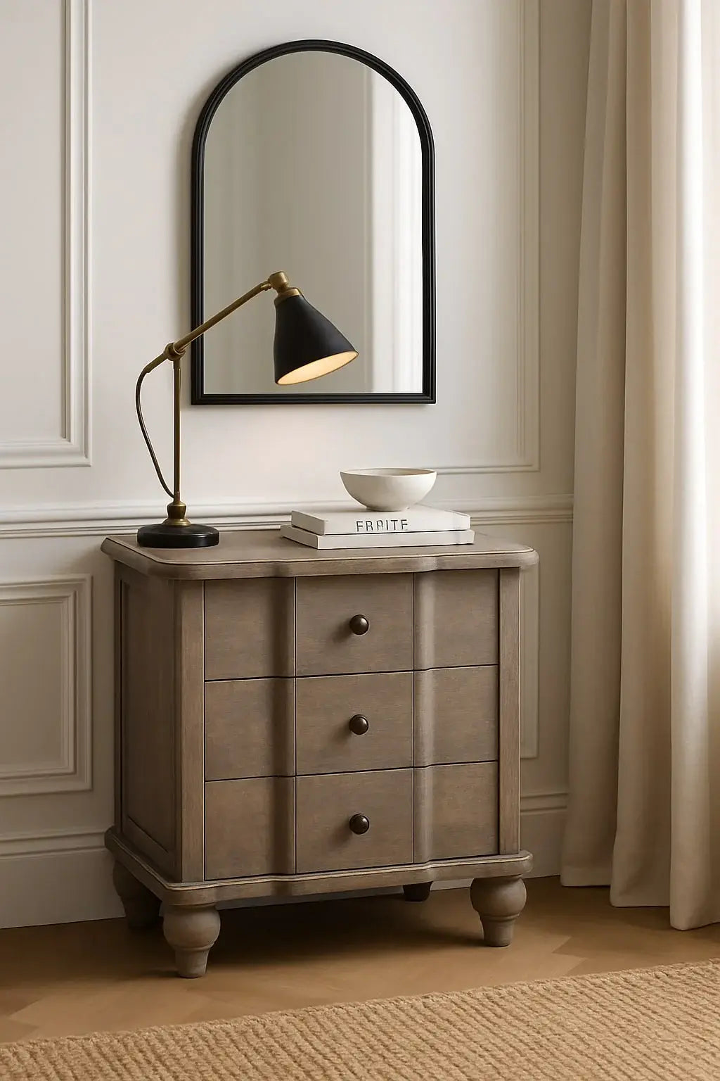 Beaumont Curved Nightstand - Artisan Furniture - Flyclothing LLC