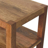 Solid Wood Open Shelf Unit with Cabinet