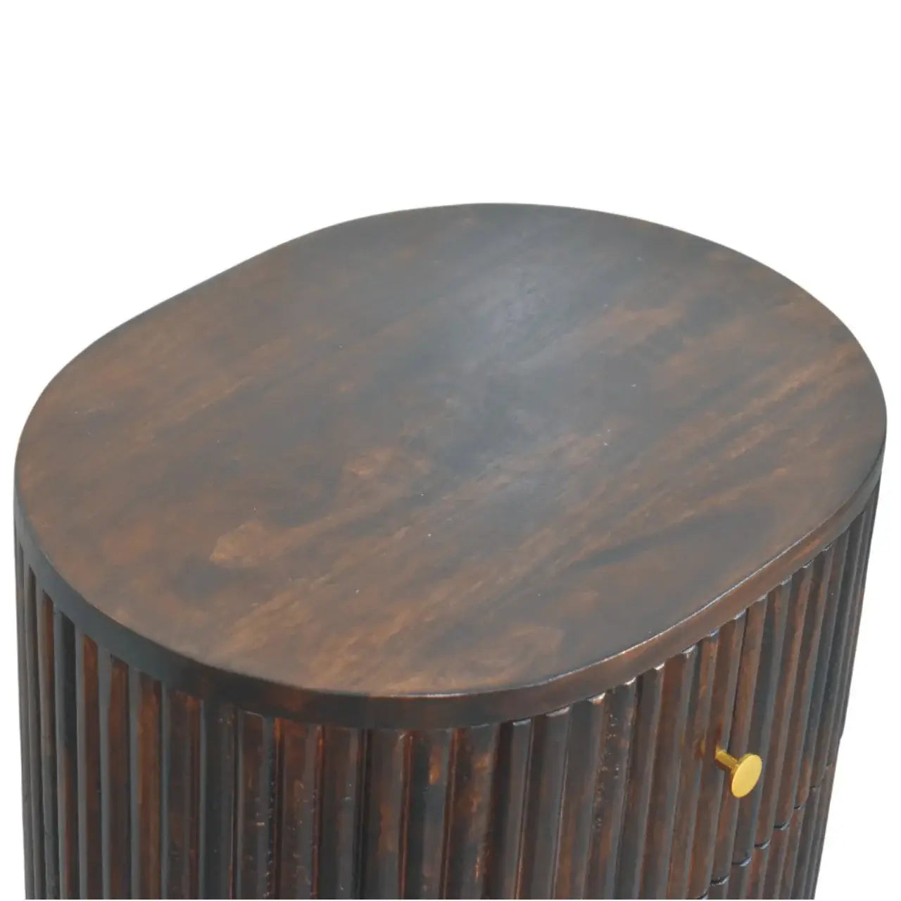 Curved Fluted 3-Drawer Bedside - Artisan Furniture - Flyclothing LLC