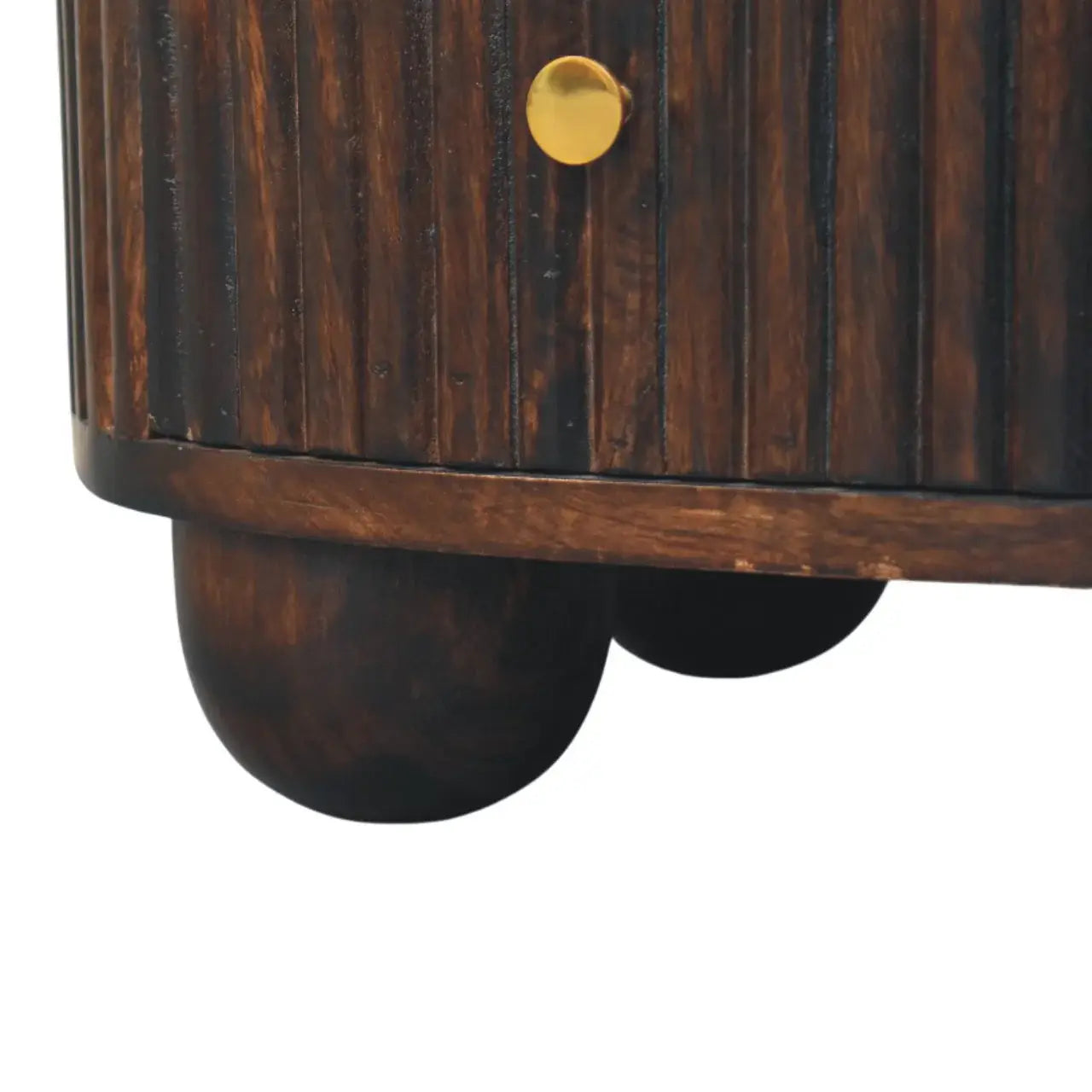 Curved Fluted 3-Drawer Bedside - Artisan Furniture - Flyclothing LLC