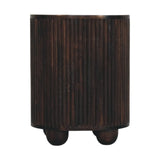 Curved Fluted 3-Drawer Bedside - Artisan Furniture - Flyclothing LLC