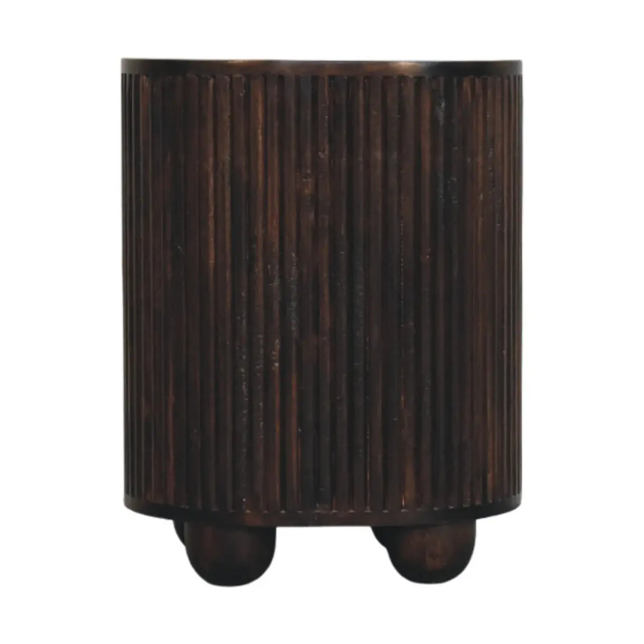 Curved Fluted 3-Drawer Bedside - Artisan Furniture - Flyclothing LLC
