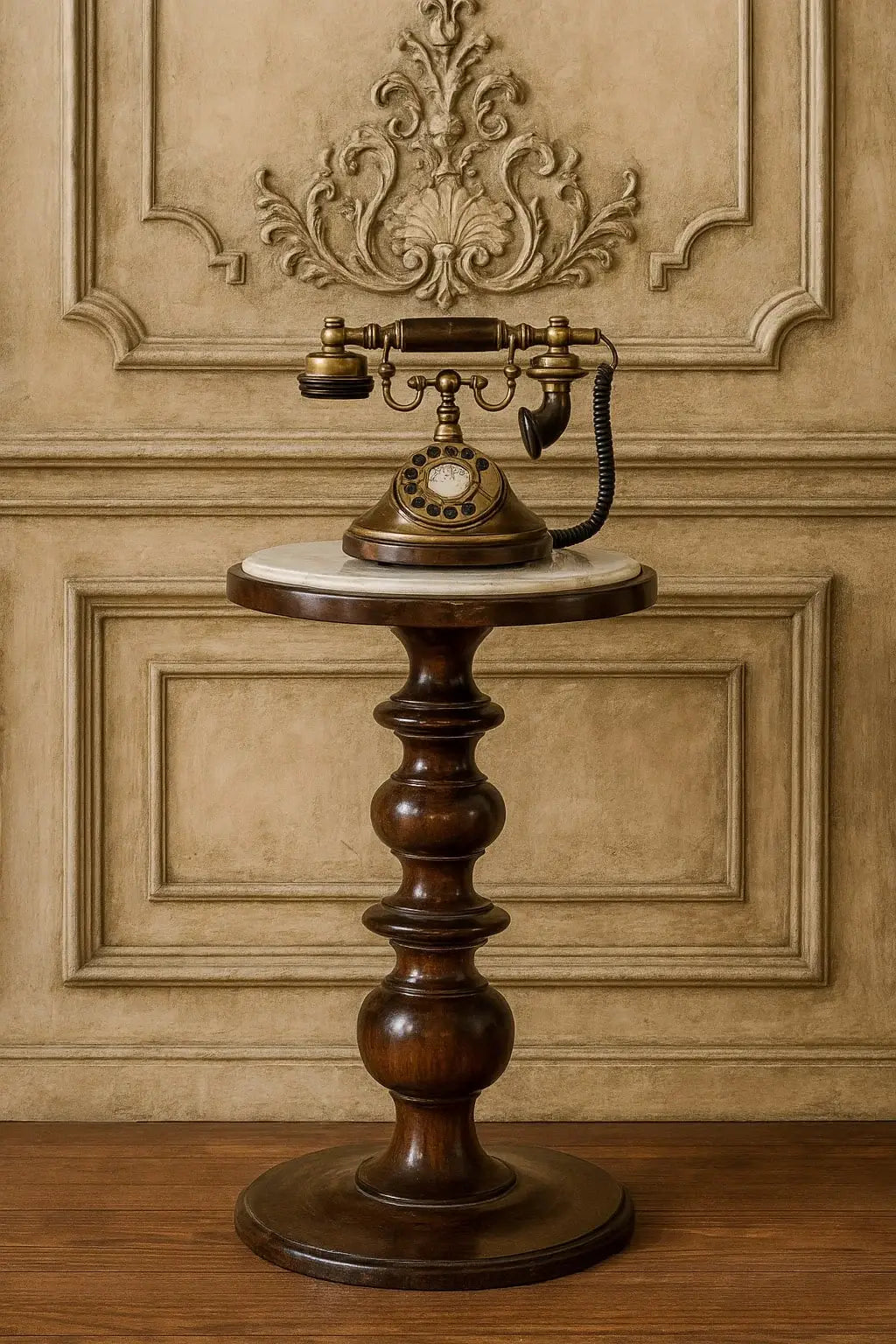 Bellmont Marble-Top Side Table - Artisan Furniture - Flyclothing LLC