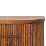 Ribbed Bedside with Brass Accents - Artisan Furniture - Flyclothing LLC