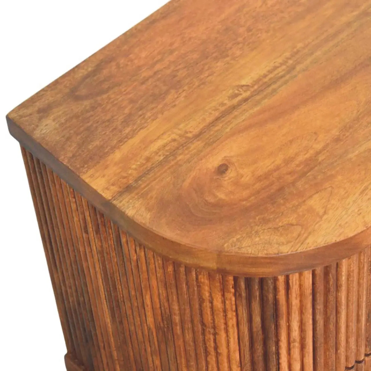 Ribbed Bedside with Brass Accents - Artisan Furniture - Flyclothing LLC