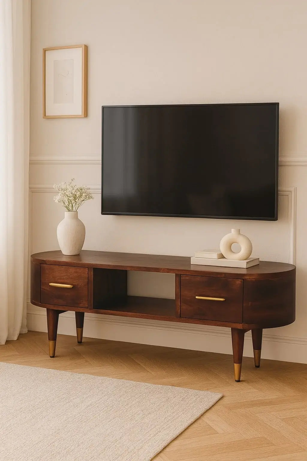Two-Drawer Open-Slot Media Unit - Artisan Furniture - Flyclothing LLC
