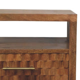Arno Bedside in Golden Teak - Artisan Furniture - Flyclothing LLC