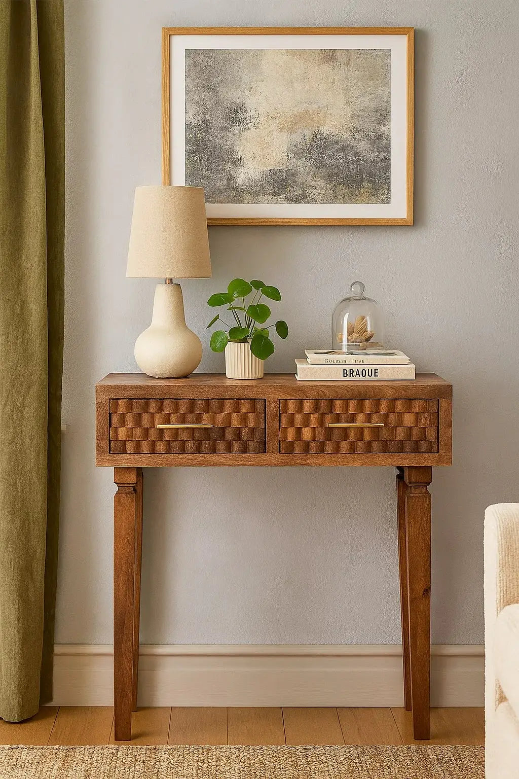 Arno Console Table in Golden Teak - Artisan Furniture - Flyclothing LLC