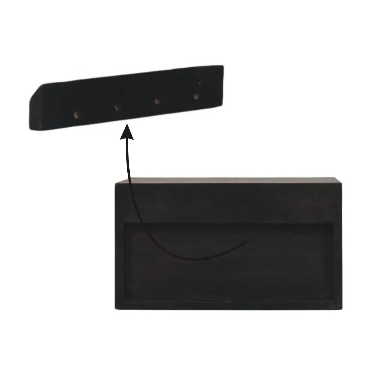 Arno Wall-Mounted Nightstand - Artisan Furniture - Flyclothing LLC