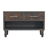 Rattan Curve Edge Nightstand - Artisan Furniture - Flyclothing LLC