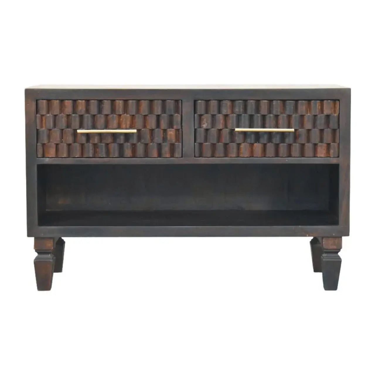 Rattan Curve Edge Nightstand - Artisan Furniture - Flyclothing LLC
