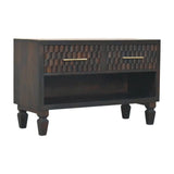 Rattan Curve Edge Nightstand - Artisan Furniture - Flyclothing LLC