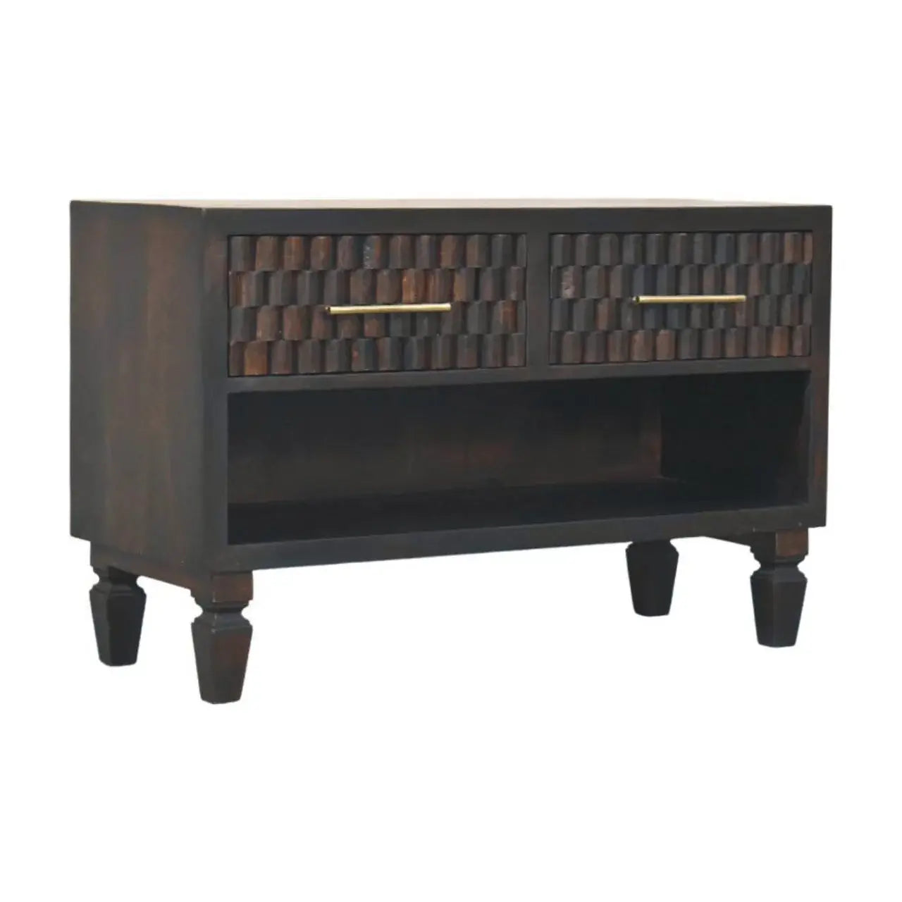 Rattan Curve Edge Nightstand - Artisan Furniture - Flyclothing LLC