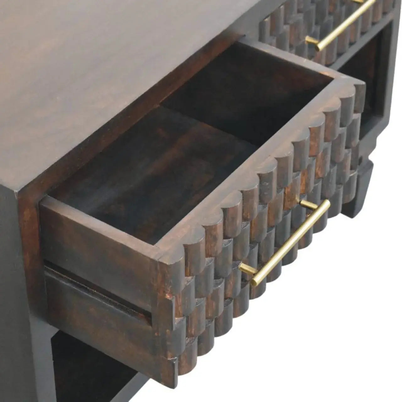 Rattan Curve Edge Nightstand - Artisan Furniture - Flyclothing LLC