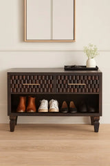 Rattan Curve Edge Nightstand - Artisan Furniture - Flyclothing LLC