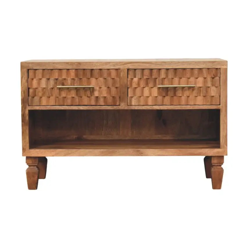 Arno Shoe Storage Unit in Golden Teak - Artisan Furniture - Flyclothing LLC