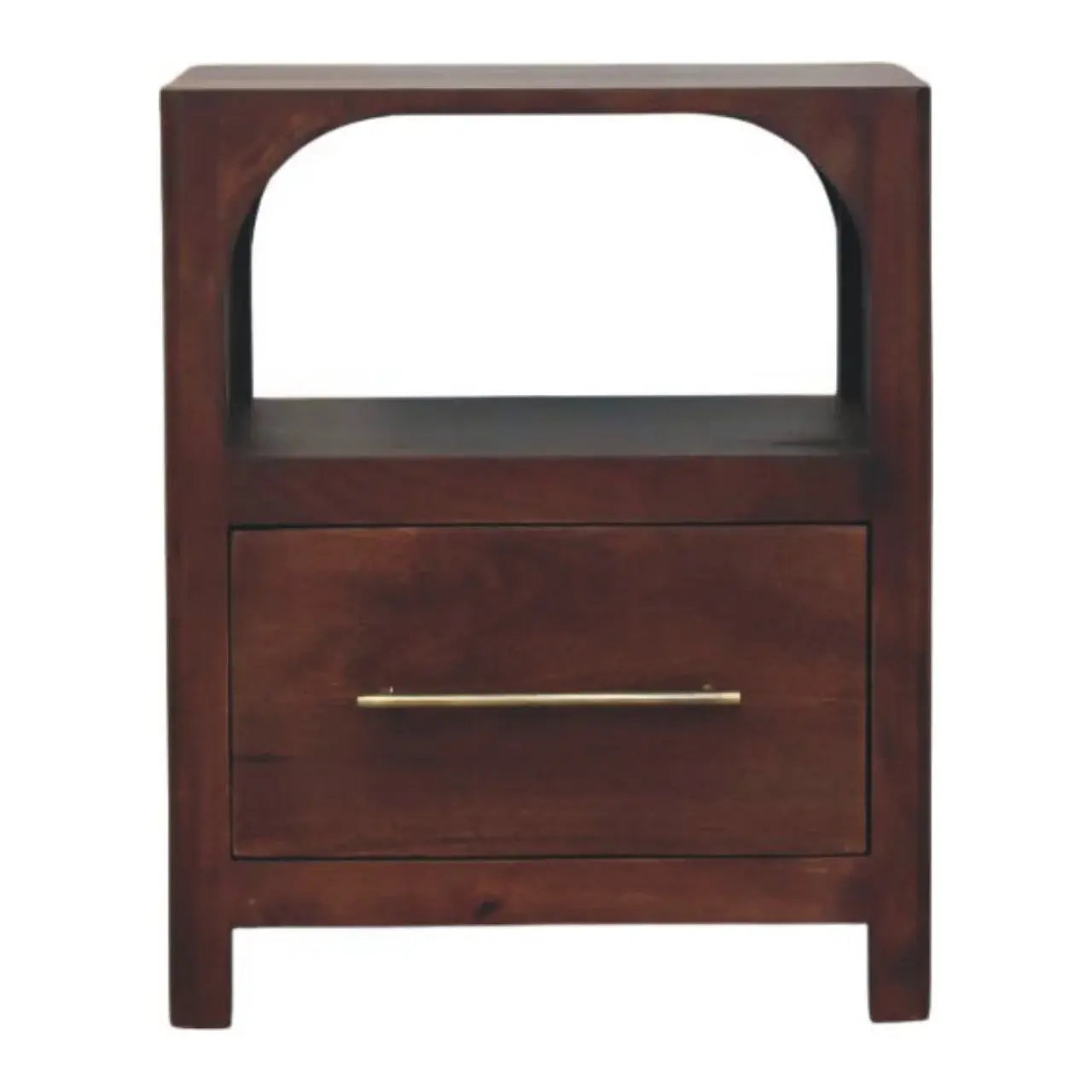 Arched Edge 1 Drawer Bedside - Artisan Furniture - Flyclothing LLC