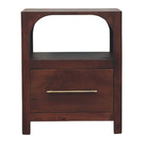 Arched Edge 1 Drawer Bedside - Artisan Furniture - Flyclothing LLC