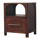 Arched Edge 1 Drawer Bedside - Artisan Furniture - Flyclothing LLC