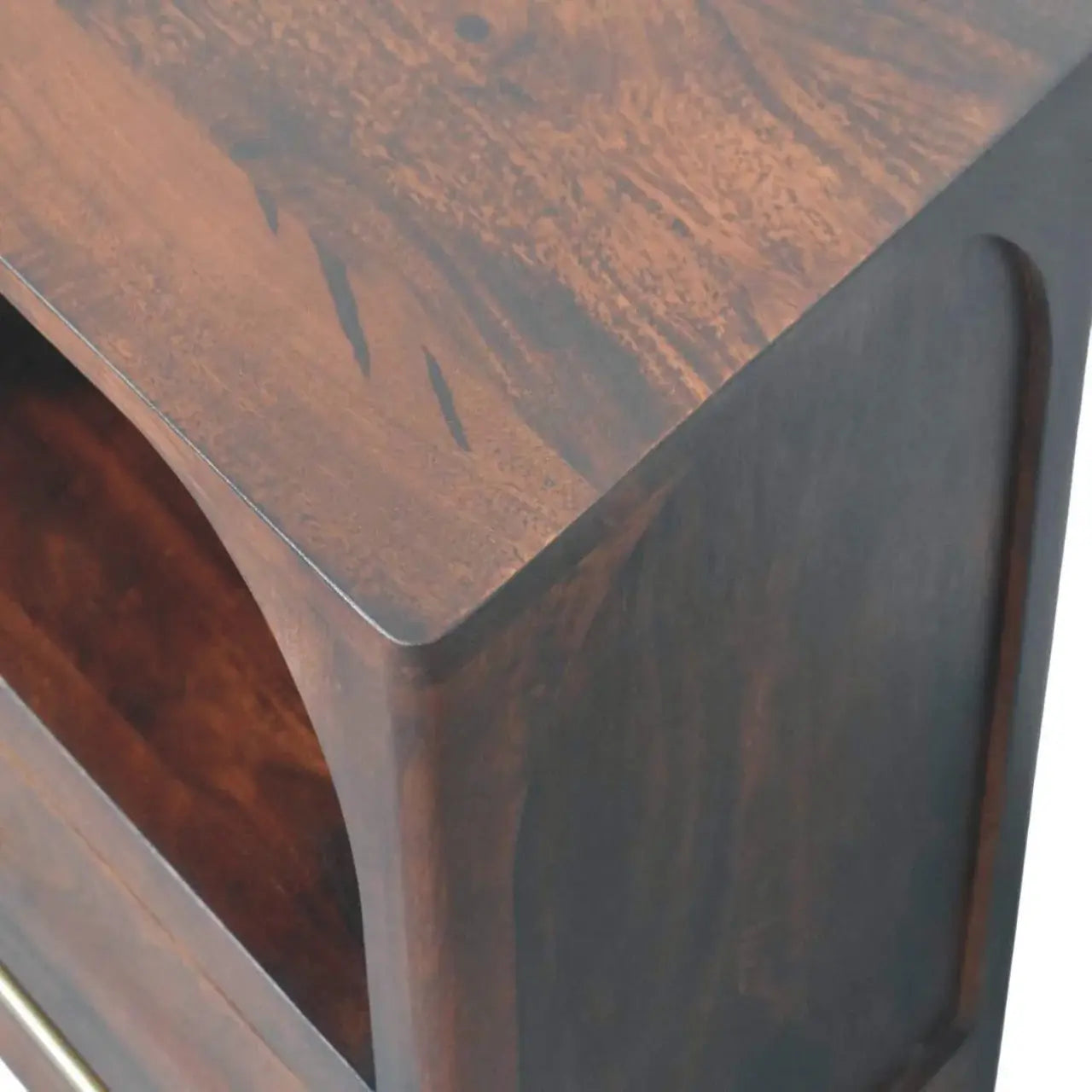 Arched Edge 1 Drawer Bedside - Artisan Furniture - Flyclothing LLC