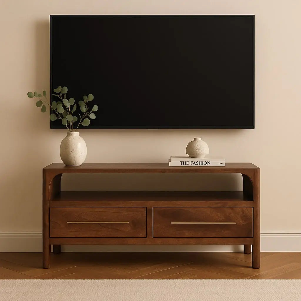 Arched Edge 2 Drawer Media Unit - Artisan Furniture - Flyclothing LLC