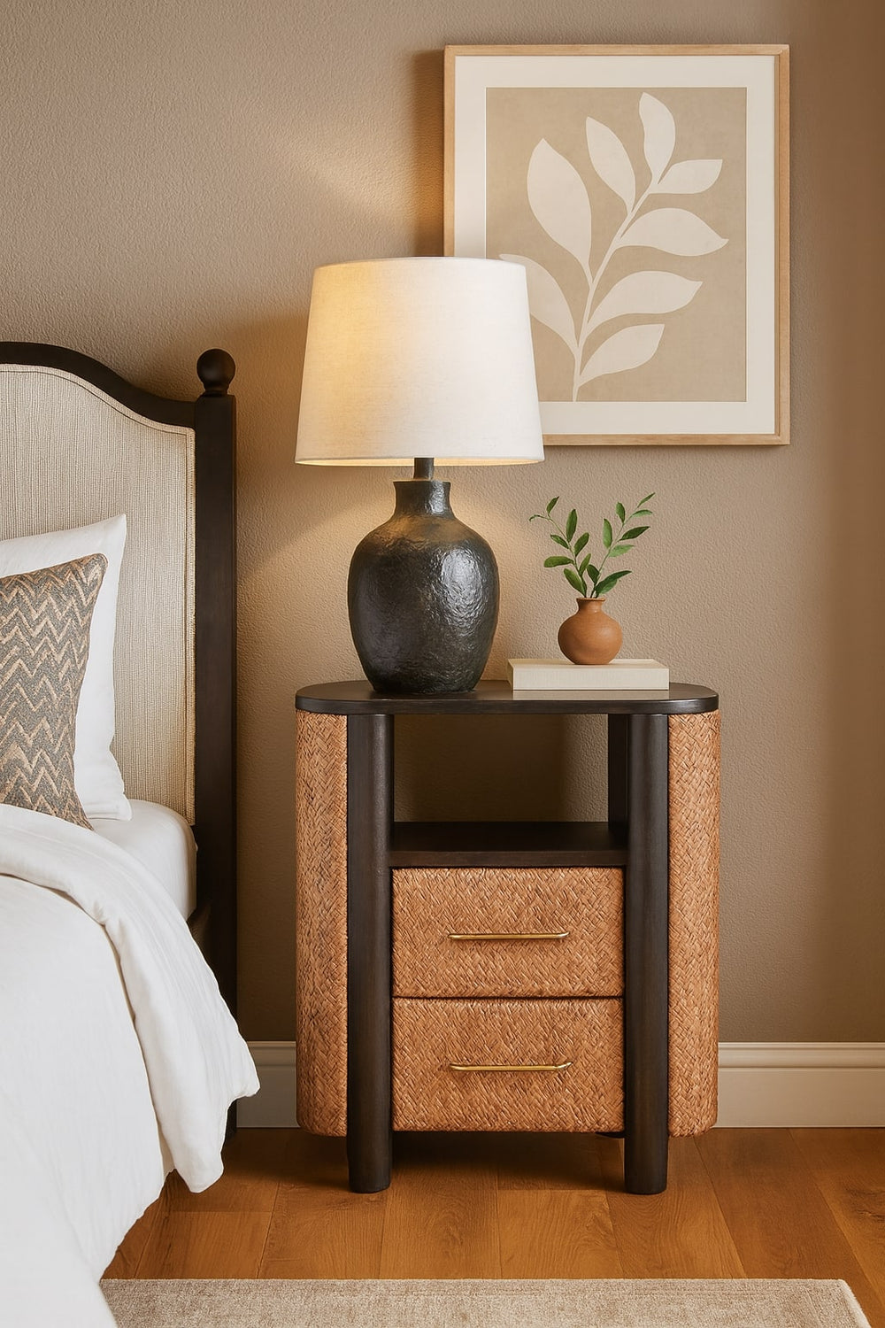 Rattan Curve Edge Nightstand