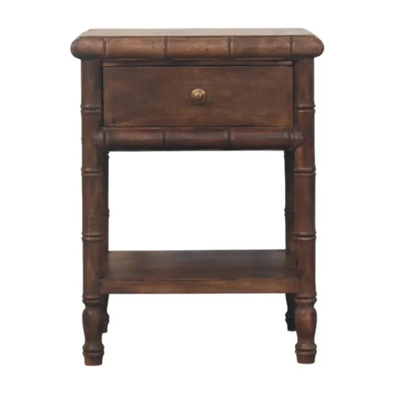 Bamboo Carved Bedside Table - Artisan Furniture - Flyclothing LLC