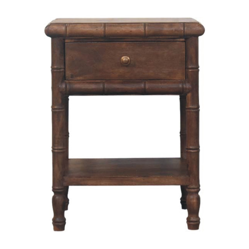 Bamboo Carved Bedside Table