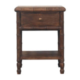 Bamboo Carved Bedside Table