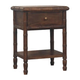 Bamboo Carved Bedside Table - Artisan Furniture - Flyclothing LLC