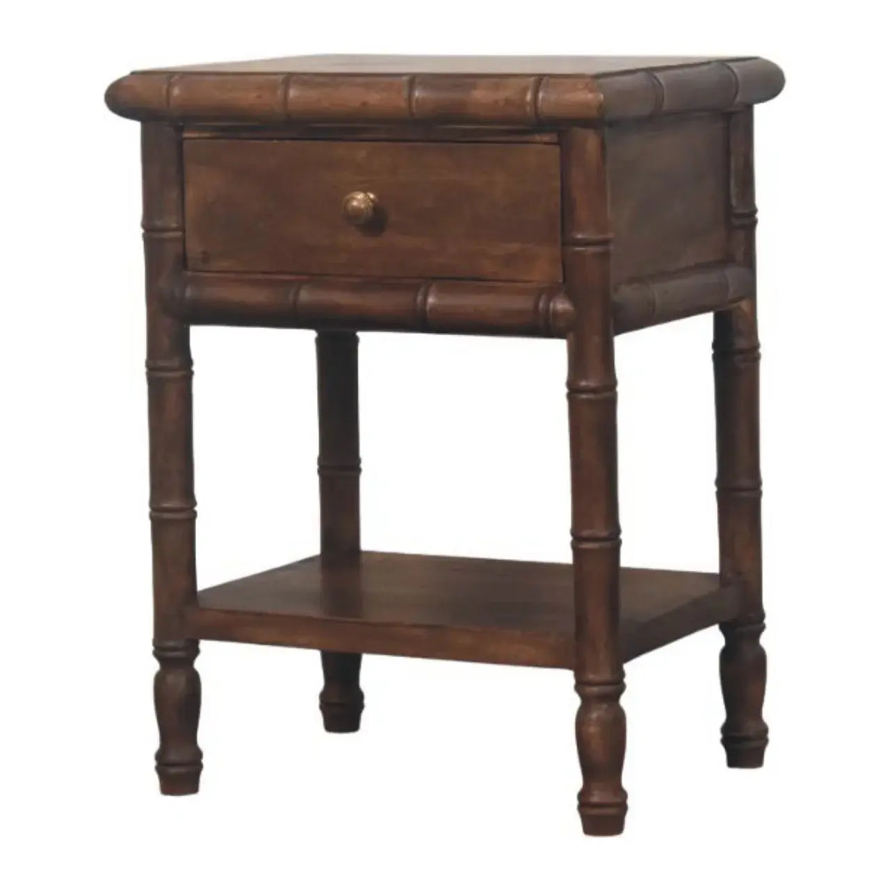 Bamboo Carved Bedside Table - Artisan Furniture - Flyclothing LLC