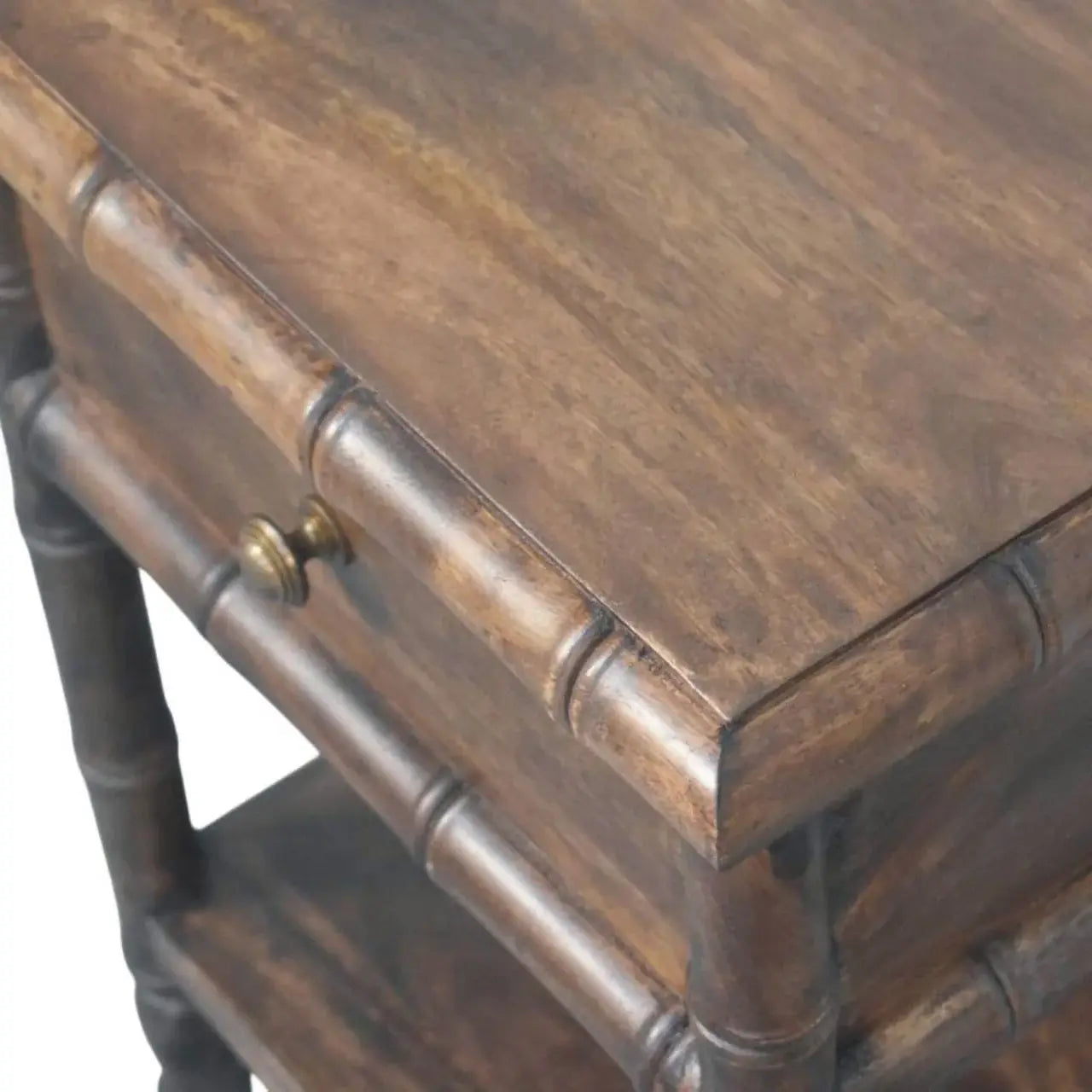 Bamboo Carved Bedside Table - Artisan Furniture - Flyclothing LLC
