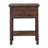 Bamboo Carved Bedside Table