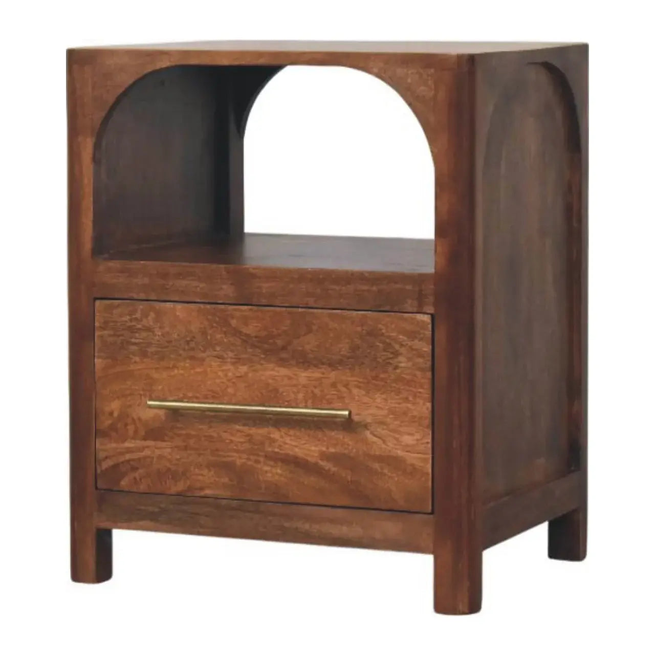 Arc-Line Bedside Table - Artisan Furniture - Flyclothing LLC