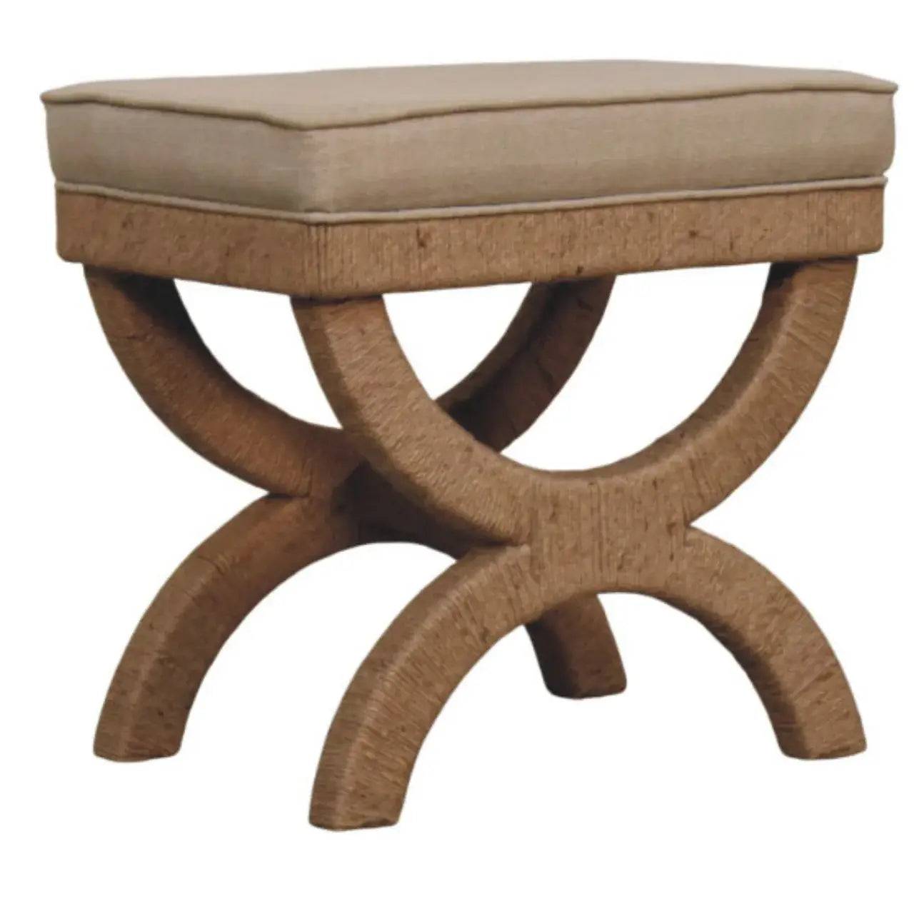 Rattan Arch Bench - Artisan Furniture - Flyclothing LLC