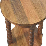 Barley Twist Round Side Table - Artisan Furniture - Flyclothing LLC