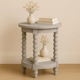 Ellsworth Round Side Table in Acid Wash - Artisan Furniture - Flyclothing LLC