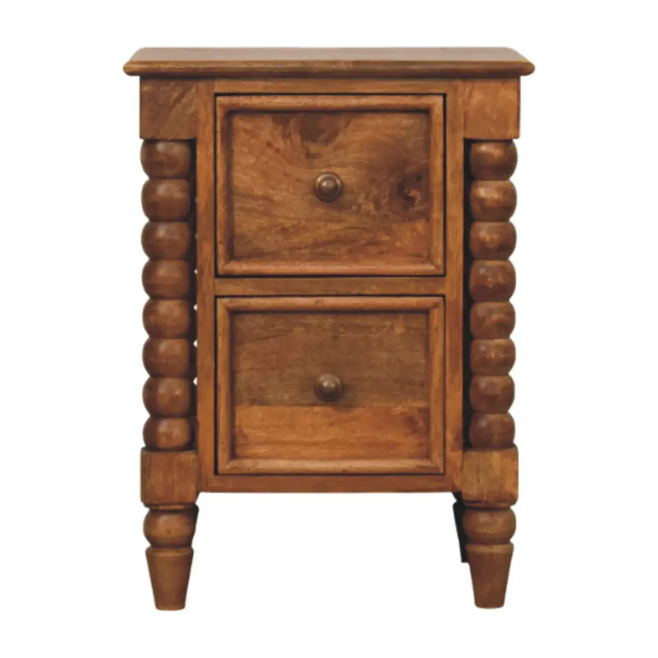 Barley Twist 2-Drawer Bedside - Artisan Furniture - Flyclothing LLC