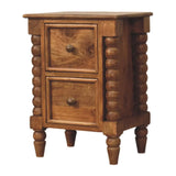 Barley Twist 2-Drawer Bedside - Artisan Furniture - Flyclothing LLC
