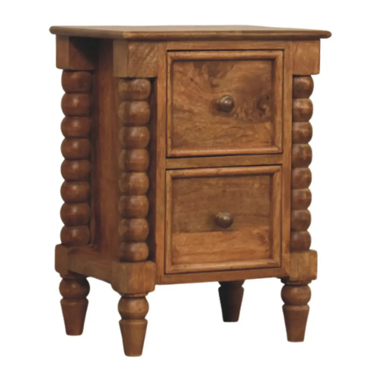 Barley Twist 2-Drawer Bedside - Artisan Furniture - Flyclothing LLC