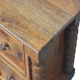 Barley Twist 2-Drawer Bedside - Artisan Furniture - Flyclothing LLC
